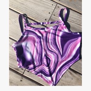 Psychedelic 90's crop top