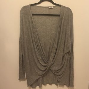 gray  twisted sweater