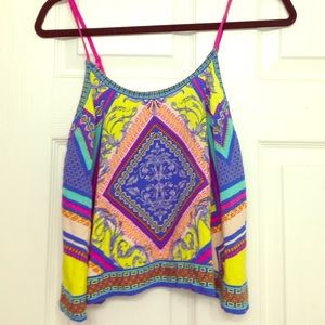 Vibrant multicolor crop top!