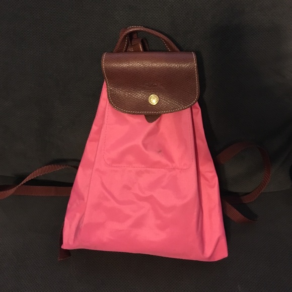 Long champ pink backpack