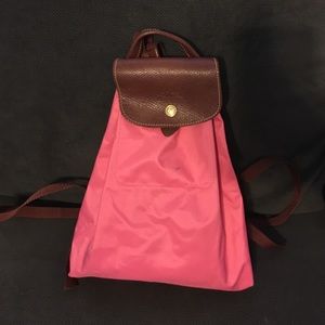 Long champ pink backpack