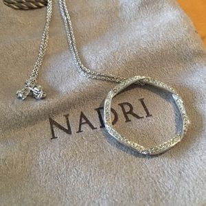 Nadri silver circle pendant