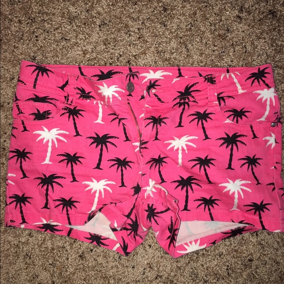 Pink palm tree shorts