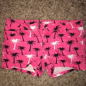 Pink palm tree shorts