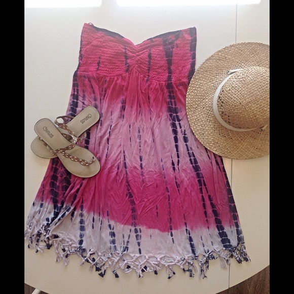 Ravinja Dresses & Skirts - Get ready festival season Tie-dye fringe bottom