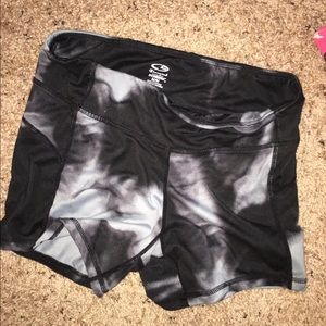 Black , grey and white spandex