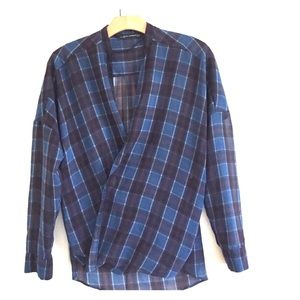 Zara plaid blouse