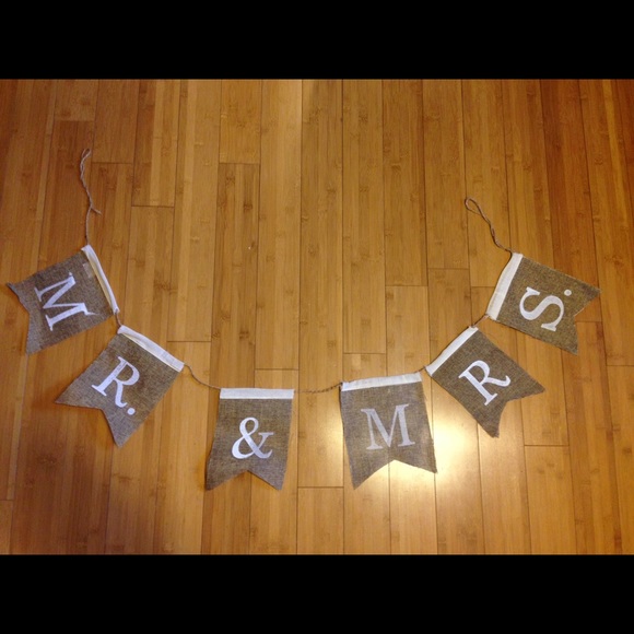 Mr. & Mrs. Wedding banner plus one free!
