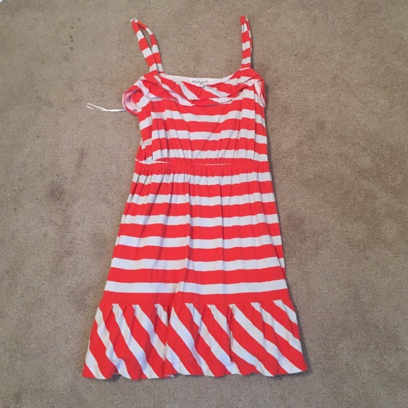 Orange Striped Sun Dress