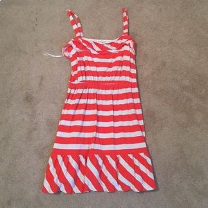 Orange Striped Sun Dress