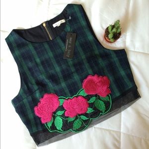 BRAND NEW WITH TAGS EMBROIDERED SHIRT