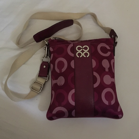 Classic Coach purple/lavender combo cross body