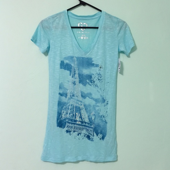 Blue Paris graphic tee