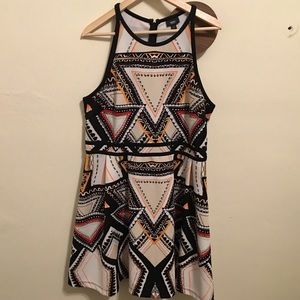 Beautiful print fit and flare dress