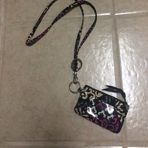 Vera Bradley lanyard and wallet