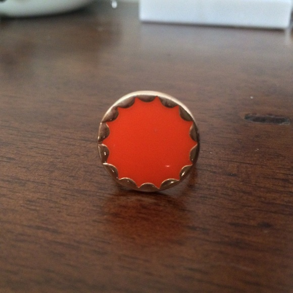 House of Harlow orange ring