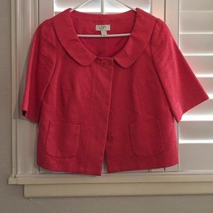 Pink LOFT crop blazer/jacket