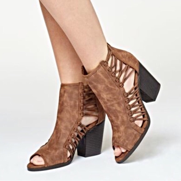 JustFab Shoes - Alejandrina Open Toe Bootie, NWB