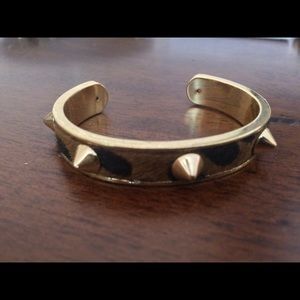 C wonder calf hair cow print bracelet