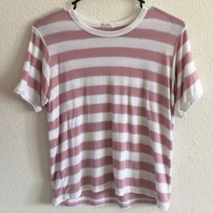 John galt pink and white tee