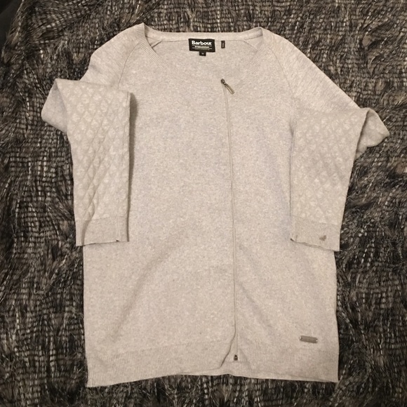 Barbour quilted sleeve zip up