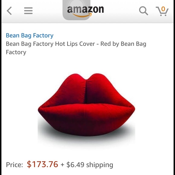 hot lip bean bag cover