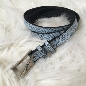 Sale‼️ Express blue black reptile skinny belt M