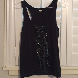 JCREW Sequined front tank top