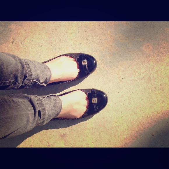 Tory Burch Black Ballet Flats Super Comfy Size 8