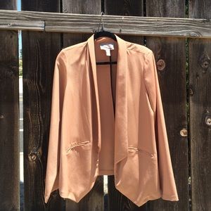Tan Open Blazer Jacket