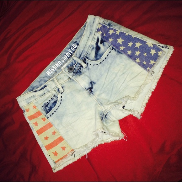 American flag denim shorts - Picture 1 of 2