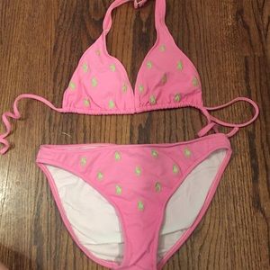Pink polo bikini