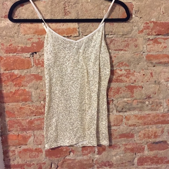 Tight sparkly tank top