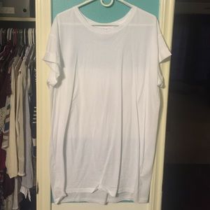 Plain white tshirt dress