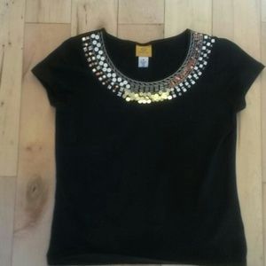 Ruby Rd Top with Distictive Embellishments