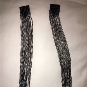 Long Black earring