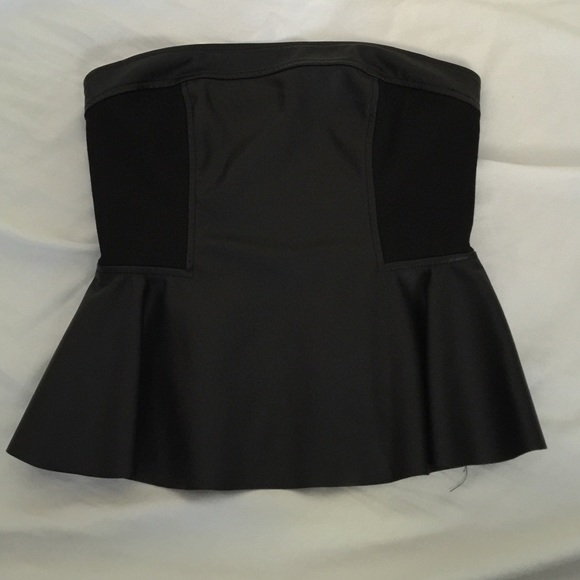 Leather peplum top