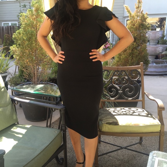 Black Midi Bodycon Dress