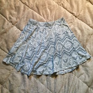 PacSun Mint tribal skater skirt.