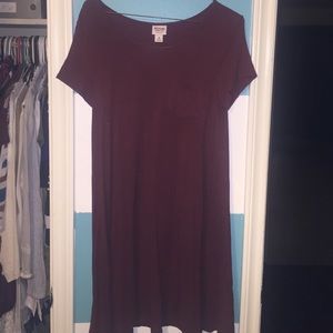 Maroon t shirt dress