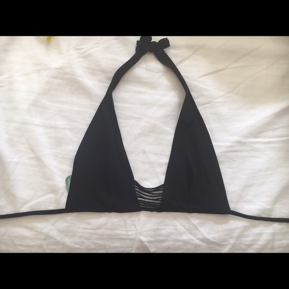 Super cute black strappy triangle bikini