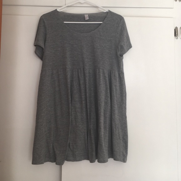 Grey American Apparel Babydoll Dress XS