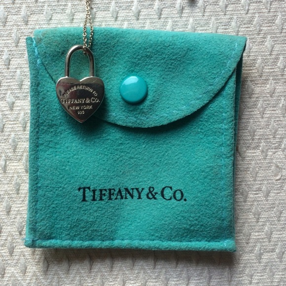 Tiffany & Co. sterling silver heart lock necklace
