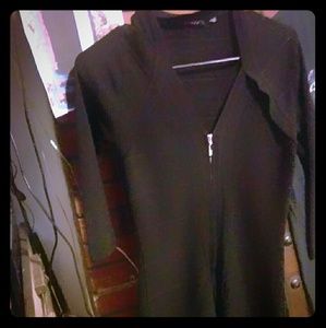 Blacl fitted zipup cyrus dress