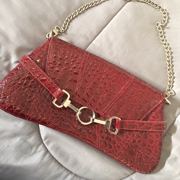 Burgundy/dark red clutch