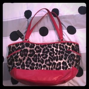 Authentic Coach Ocelot Leopard Print Tote F23278