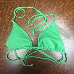 J Crew Neon Green Bikini Top