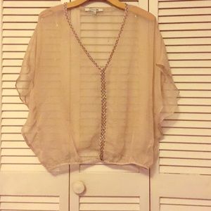 Forever 21 Blush Pink Sheer Top
