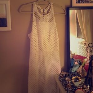 White crochet flirty summer dolce vida dress
