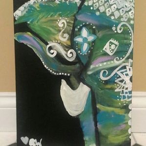 Elephant painted canvas